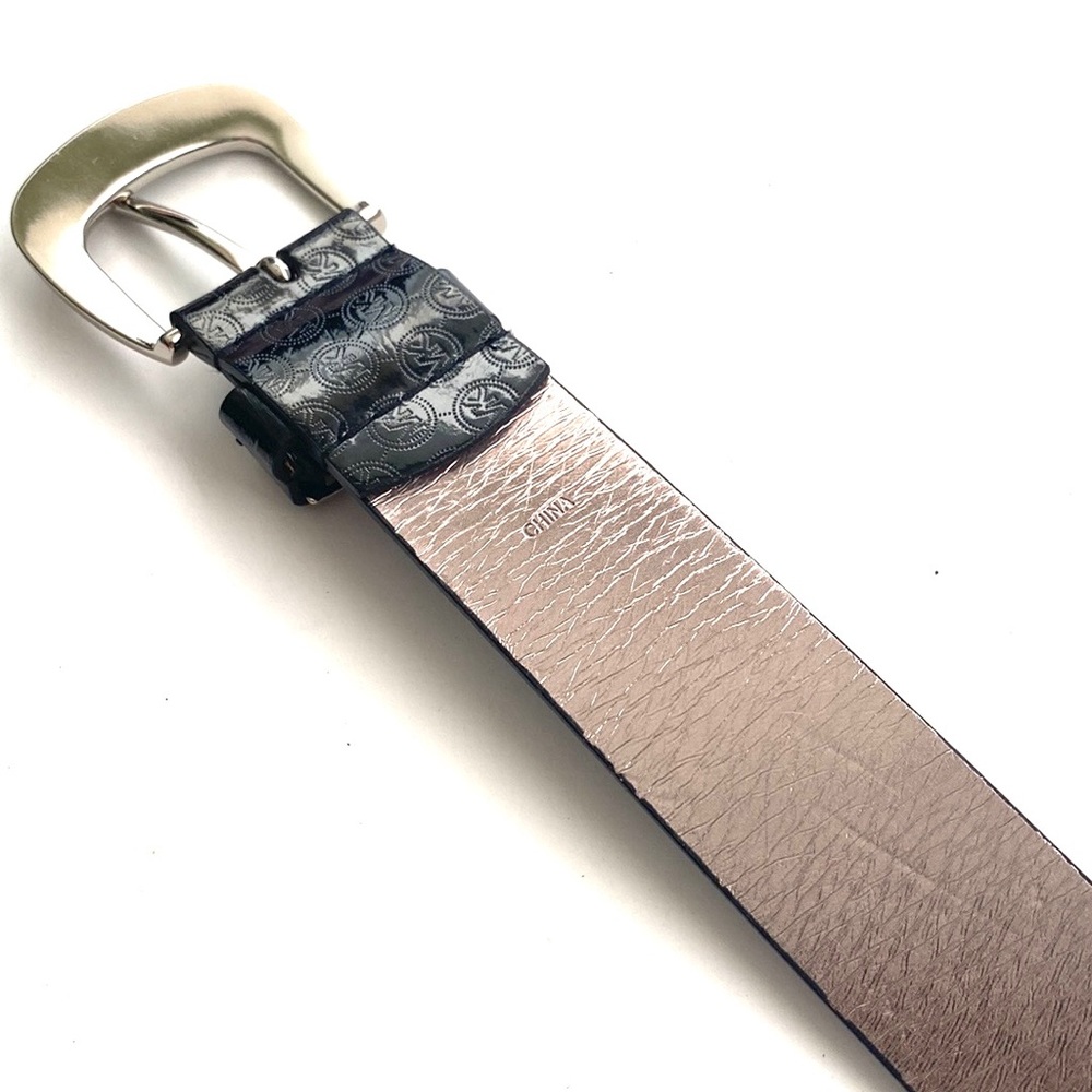 Michael Kors UNISEX Black Signature Logo Belt - Picture 6 of 8